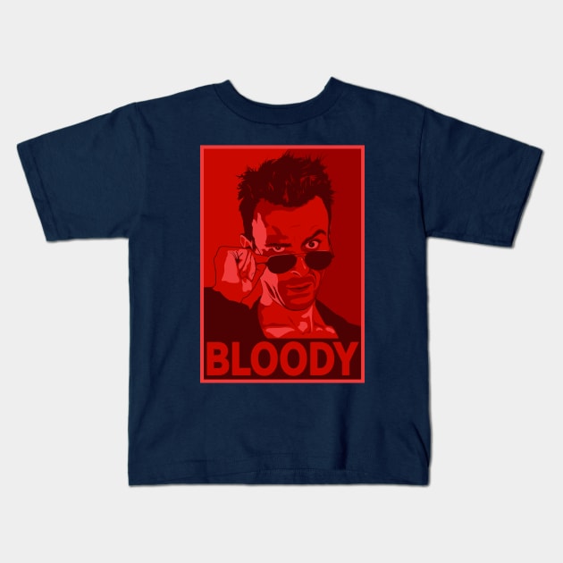 CASSIDY BLOODY RED Kids T-Shirt by Theo_P